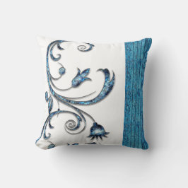 Throw Pillow Blue Kissen