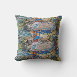 Throw Pillow Blue Kissen