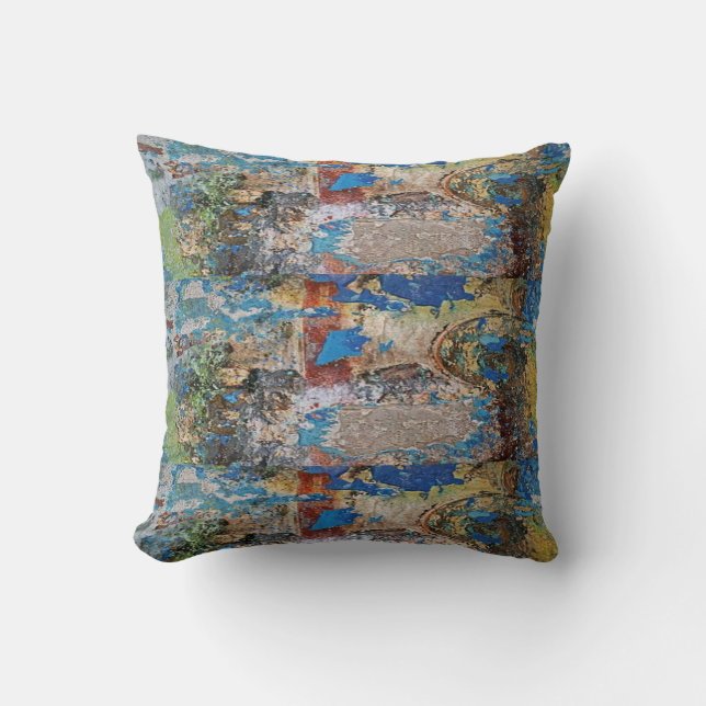 Throw Pillow Blue Kissen (Vorderseite)