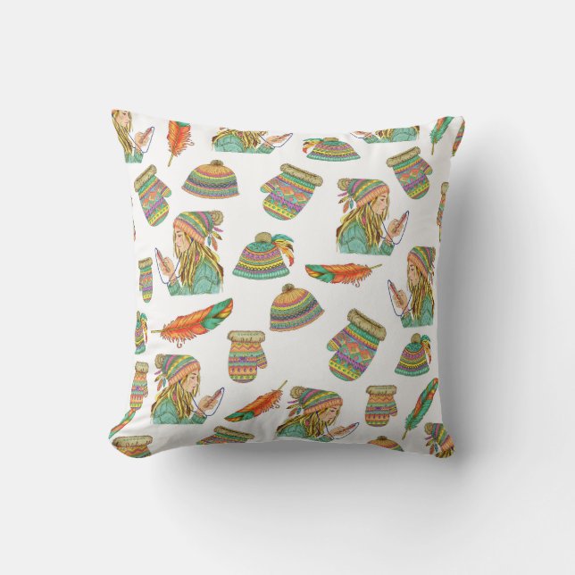 Throw Pillow Boho Kissen (Vorderseite)