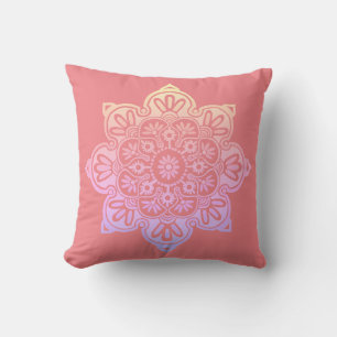 Throw Pillow Boho Medallion gelb-peach Kissen