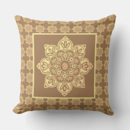Throw Pillow Boho Medallion, Sonne auf Erden Kissen