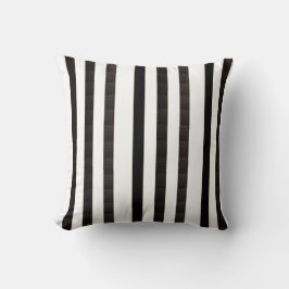 Throw Pillow Brown & White Stripe Kissen