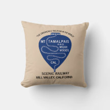 Throw Pillow Crookedest Bahn Tamalpais