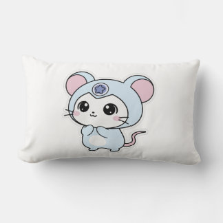 Throw Pillow Cute little lovely mouse  Lendenkissen