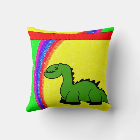 Throw Pillow Dinosaur Kissen (Rückseite)