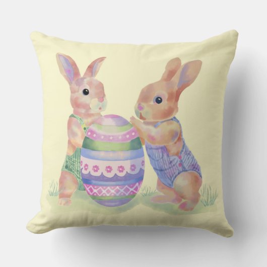 Throw Pillow Egg Bunnies Kissen (Vorderseite)