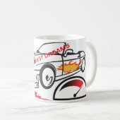 Throw Pillow Fast Dreams –Racing Car Pillow Design Kaffeetasse (VorderseiteRechts)
