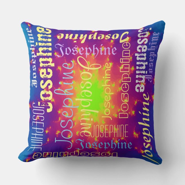Throw Pillow Fraktal Sunburst Super Nova Kissen (Vorderseite)