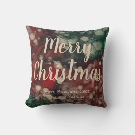 Throw Pillow Frohe Weihnachtsfarbenbursten Kissen