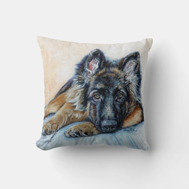 Throw Pillow - German Shepherd - Sqaure Kissen (Vorderseite)
