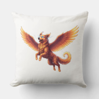 Throw Pillow Glowing Energy Dog – Luminous Decorat Kissen