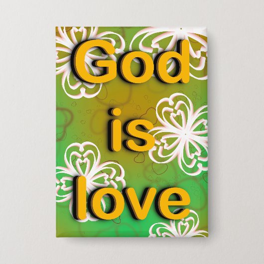 Throw Pillow god ist Liebe Button (Vorderseite)