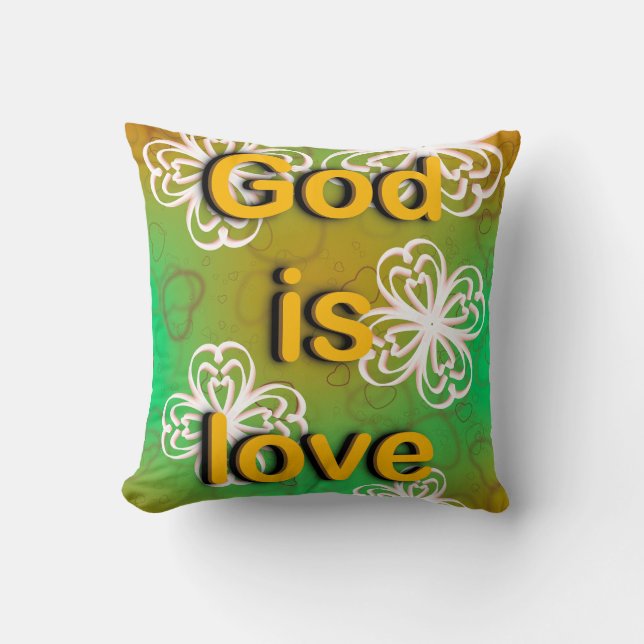 Throw Pillow god ist Liebe Kissen (Vorderseite)