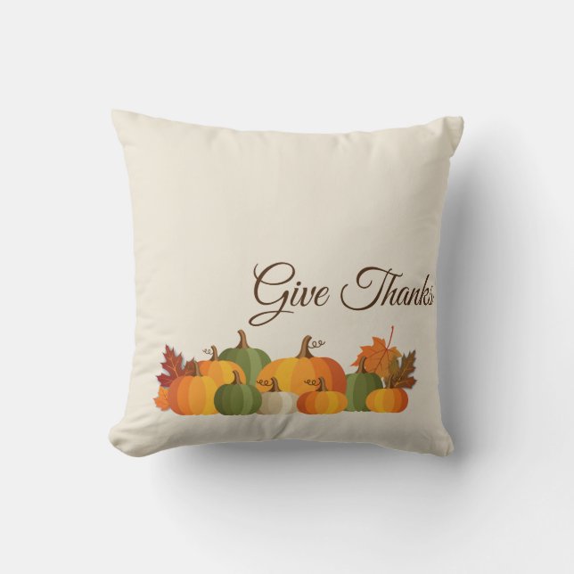 Throw Pillow-Herbst Kissen (Vorderseite)