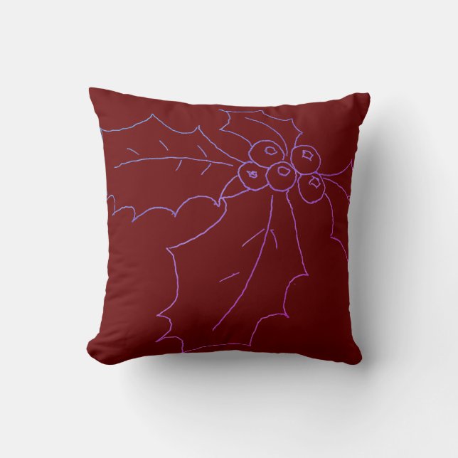 Throw Pillow Holly Sketch Kissen (Vorderseite)