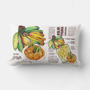 Throw Pillow Iftar Dish Kolak Banana Lendenkissen