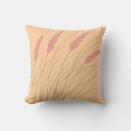 Throw pillow in peach and pink with beach grass kissen