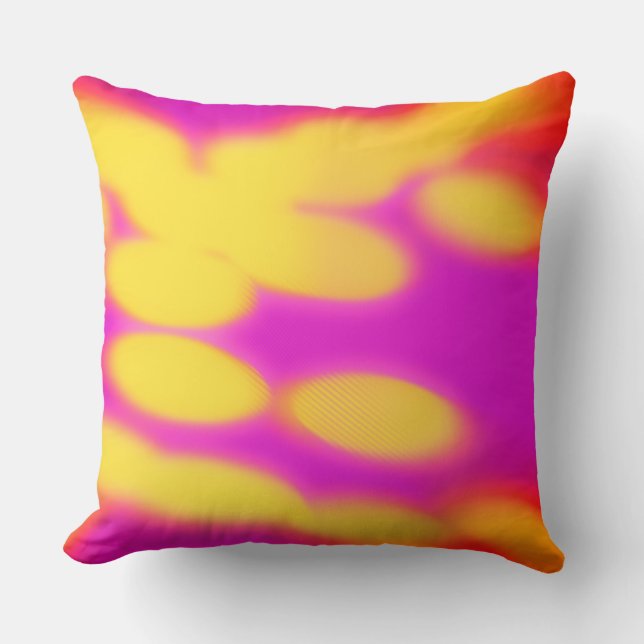 Throw pillow in red pink and yellow kissen (Vorderseite)