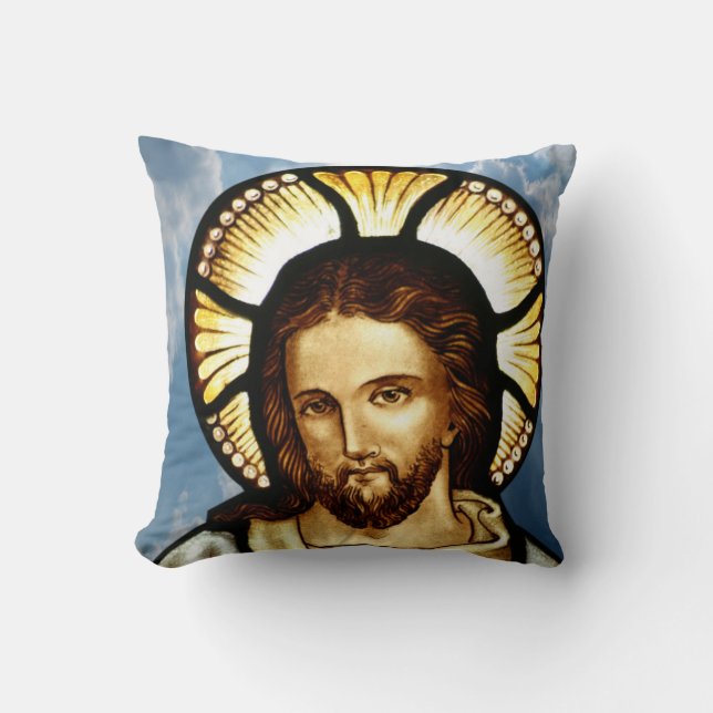 Throw Pillow Jesus Kissen (Vorderseite)