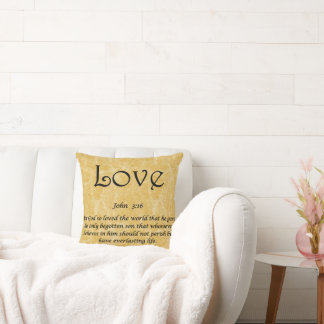 Throw Pillow -Love John 3:16 Kissen