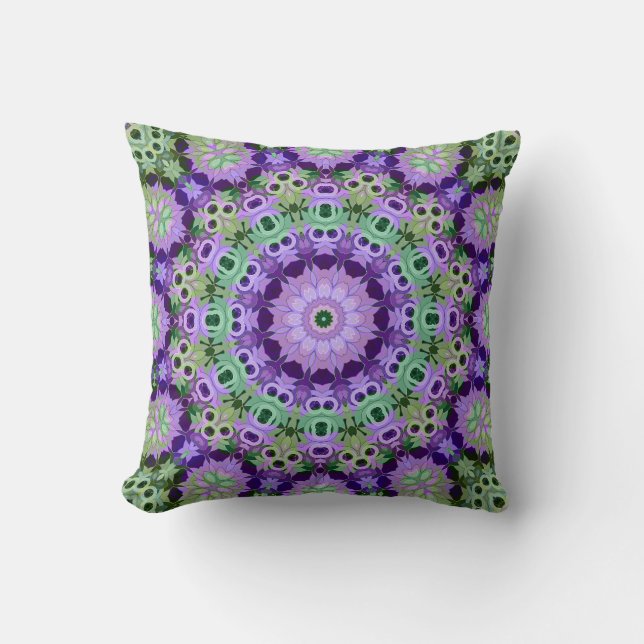Throw Pillow Mandala rundes Muster kaleidoscope re Kissen (Vorderseite)