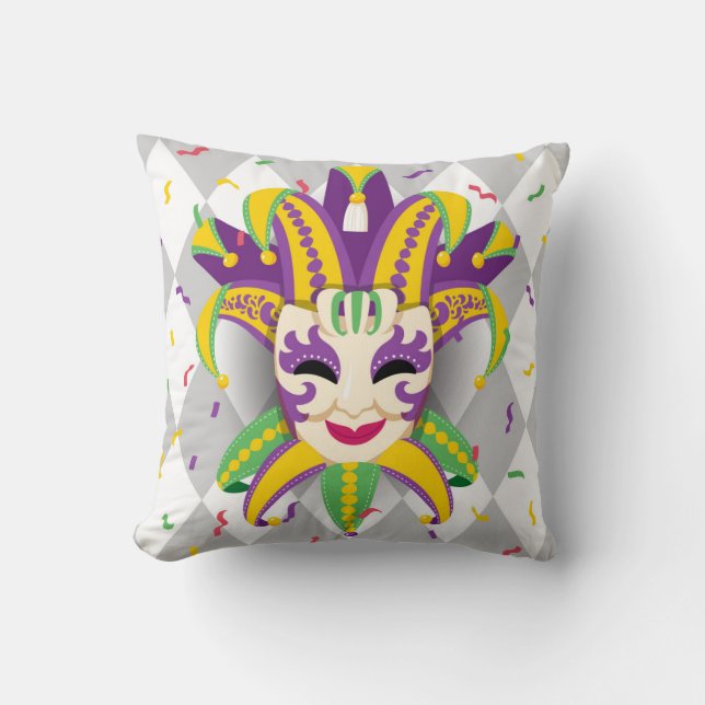Throw Pillow Mardi Gras Kissen (Vorderseite)