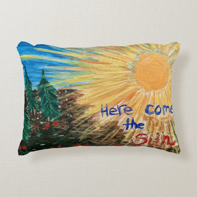 Throw Pillow mit Original Art von Janell Dekokissen (Vorderseite)