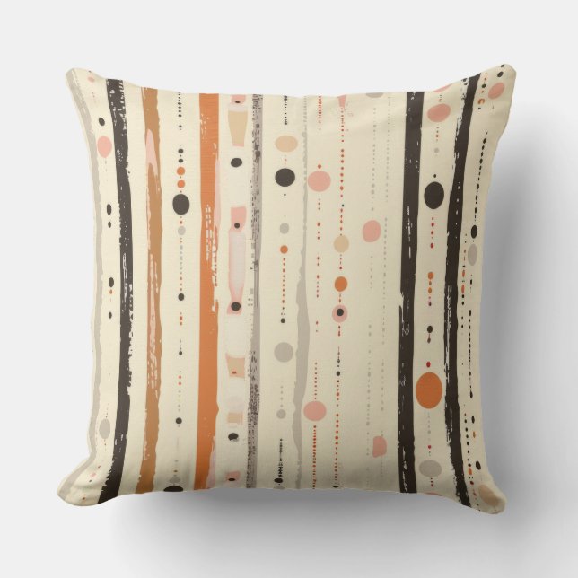 Throw Pillow Modern Minimalistischer Polka-Line-Pl Kissen (Vorderseite)