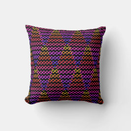 Throw Pillow Multicolore Rhombus Kissen