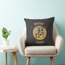 Throw Pillow Music Lover
