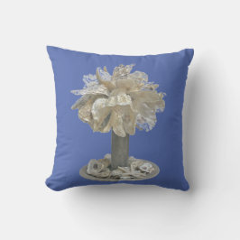 Throw Pillow Oyster Muschel Palmetto Tree blue bkg Kissen