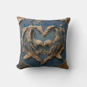 Throw Pillow Paper Cut Eagle Two Souls One Heart Kissen (Vorderseite)