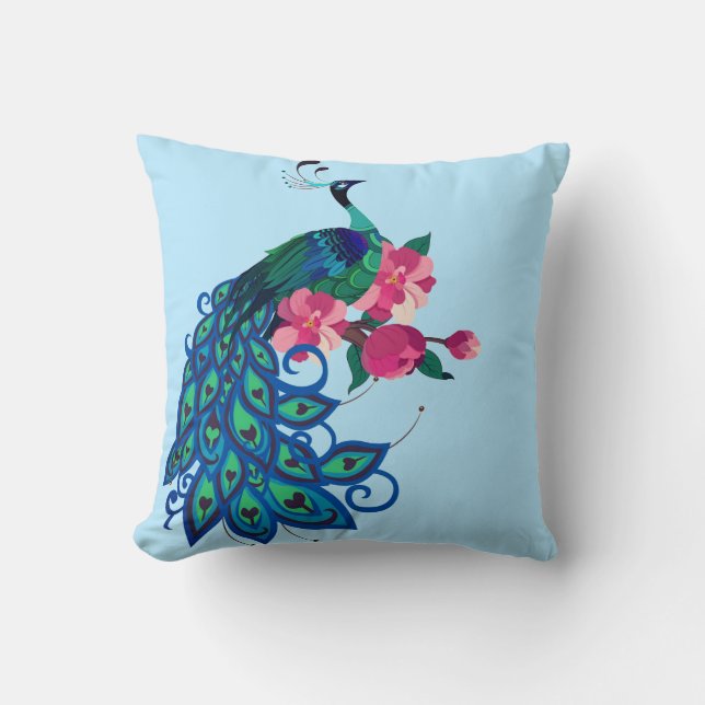 Throw Pillow-Peacock Kissen (Vorderseite)