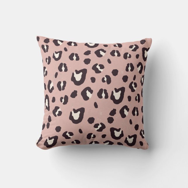 Throw pillow pink animal print kissen (Vorderseite)