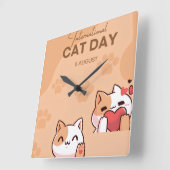 Throw Pillow Quadratische Wanduhr (Winkel)