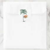 Throw Pillow Quadratischer Aufkleber (Tasche)