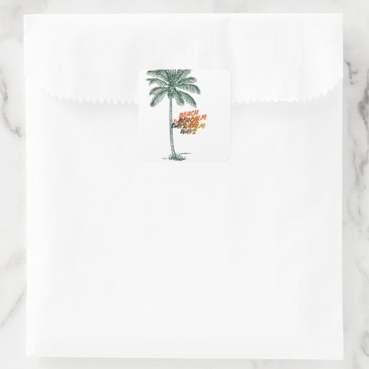 Throw Pillow Quadratischer Aufkleber (Tasche)