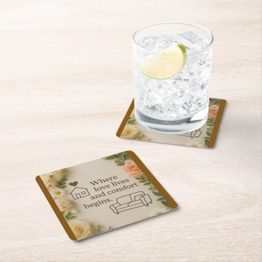 Throw Pillow Rechteckiger Pappuntersetzer (Vor Ort)