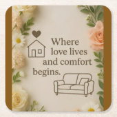 Throw Pillow Rechteckiger Pappuntersetzer (Vorderseite)