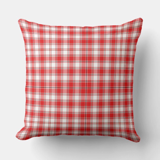 Throw Pillow-Red Kariert Kissen (Vorderseite)