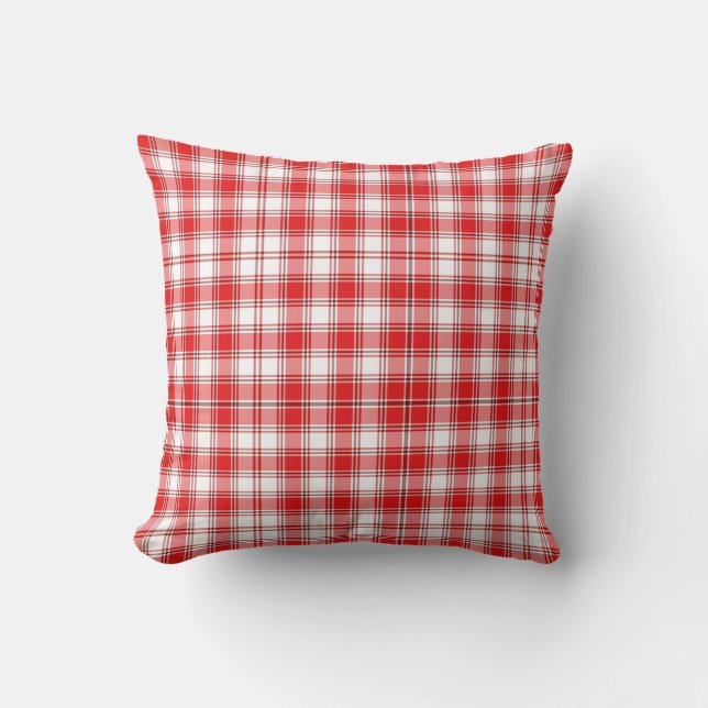 Throw Pillow-Red Kariert Kissen (Vorderseite)