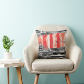 Throw Pillow – Red Pulse Abstract Design Kissen (Stuhl )