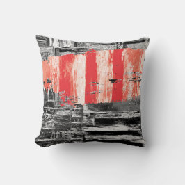Throw Pillow – Red Pulse Abstract Design Kissen