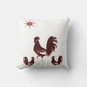 Throw Pillow Rooster Kissen