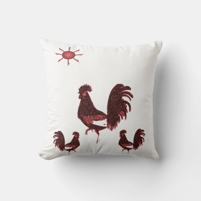 Throw Pillow Rooster Kissen (Vorderseite)
