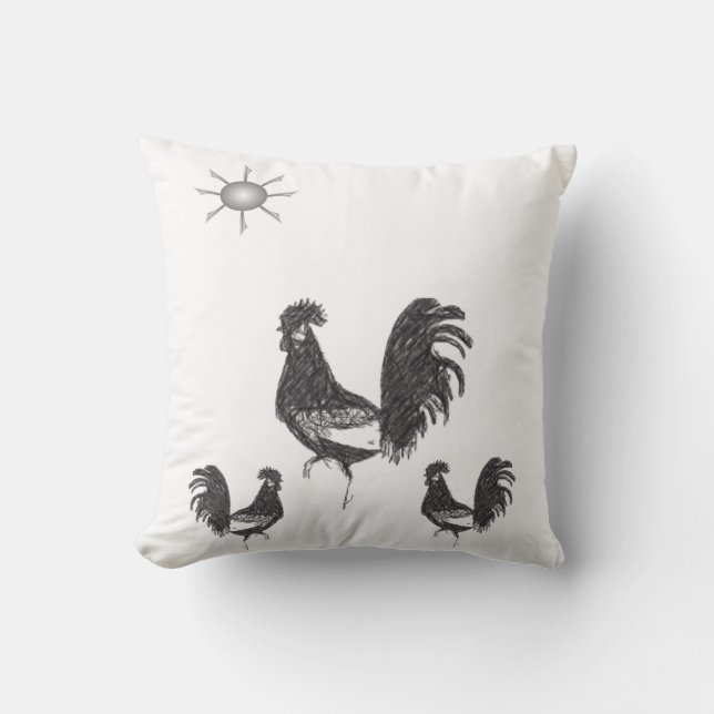 Throw Pillow Rooster Kissen (Vorderseite)