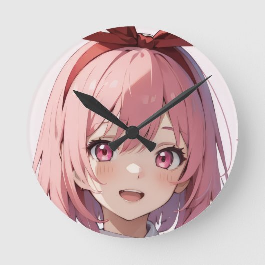 Throw Pillow Runde Wanduhr (Vorderseite)