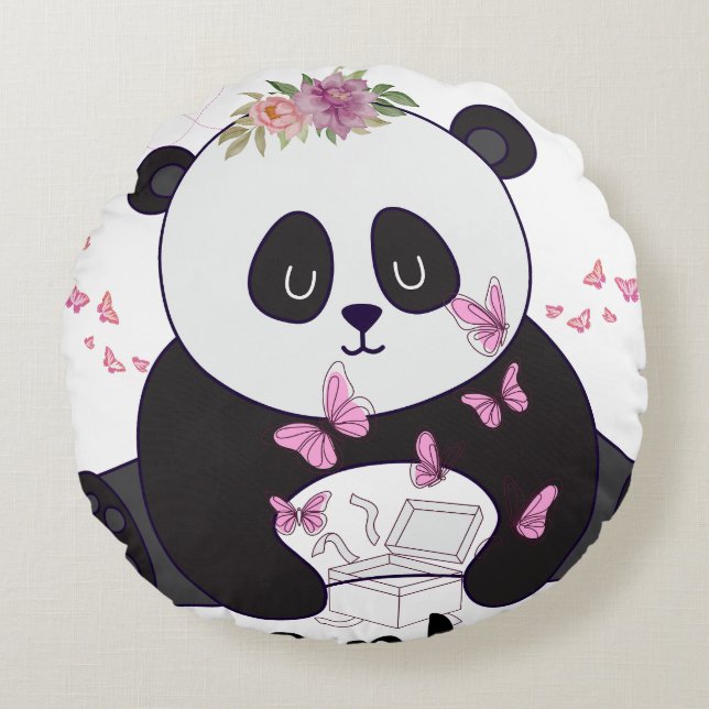 Throw Pillow Rundes Kissen (Vorderseite)