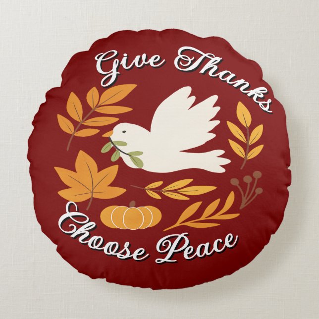 Throw Pillow Rundes Kissen (Vorderseite)